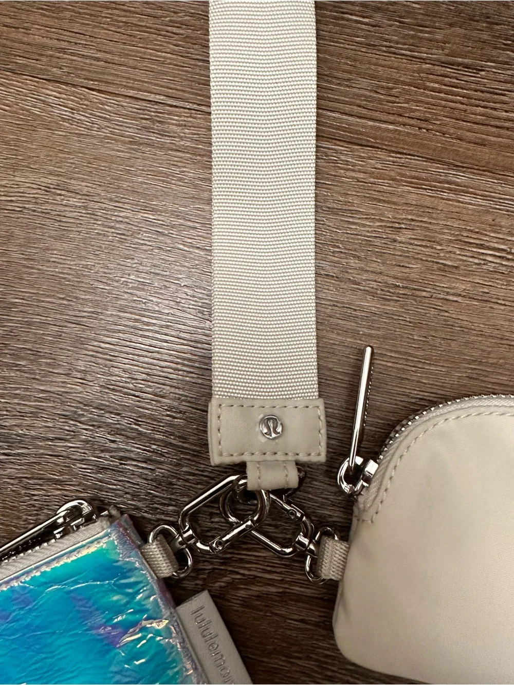 lululemon athletica beige wristlet